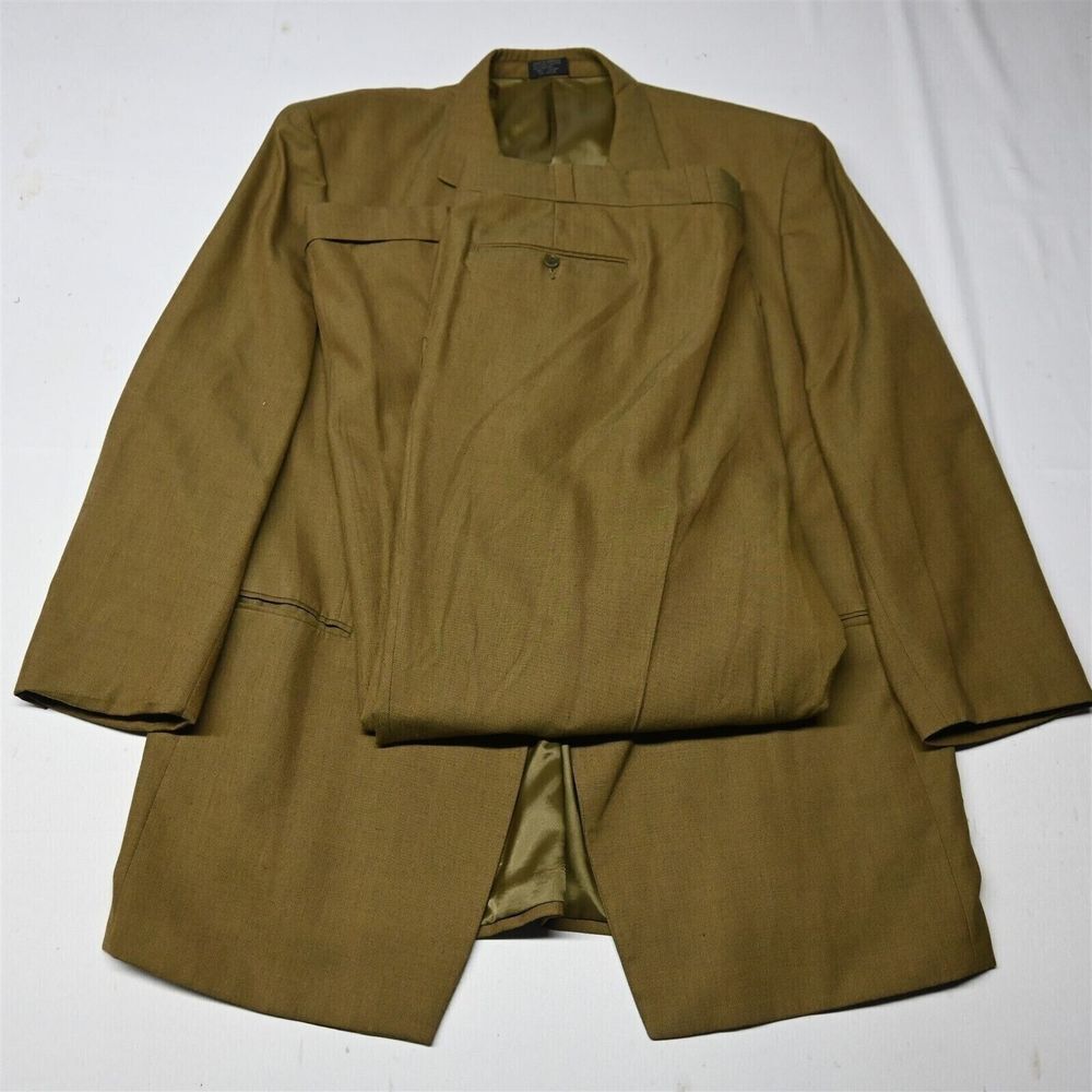 Soho 52R 46x32 Gold Brown Mustard Yellow Mens Jacket Pants Suit‎